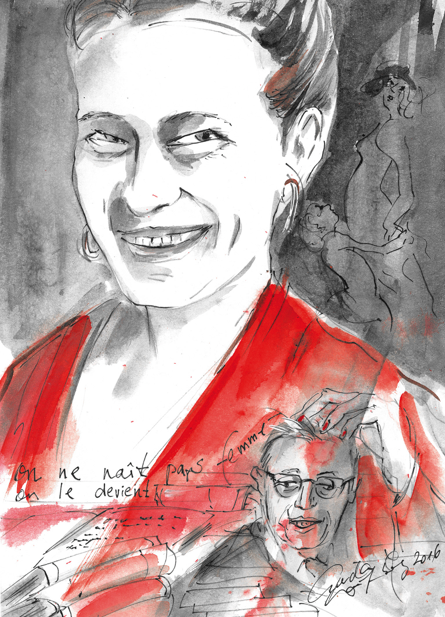 Simone Beauvoir (c) Gerda Laufenberger